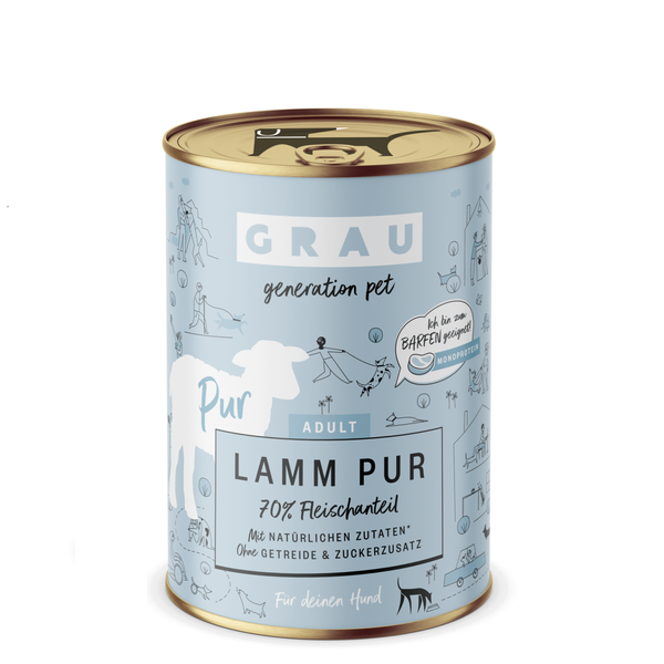 Grau 100% Lamm Generation Pet