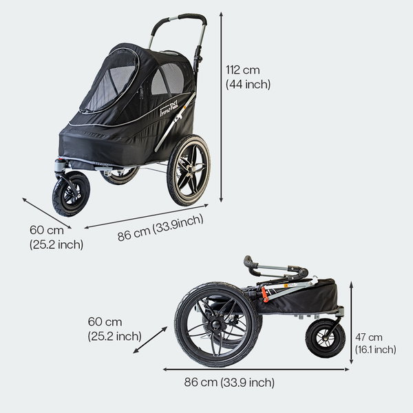 InnoPet 2v1 Voziček in kolesarska prikolica Sporty EVR - 1