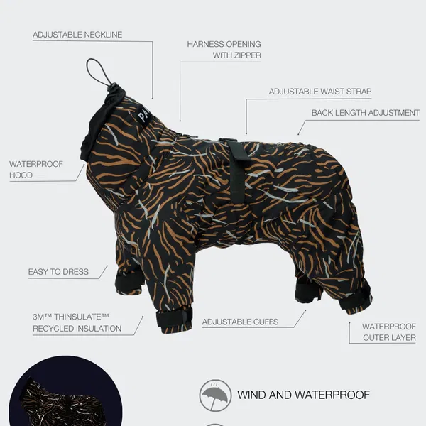 PAIKKA Nepremočljiv podložen zimski kombinezon Coal - 5