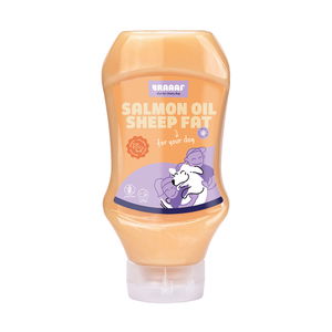 Mix salmon oil and sheep fat