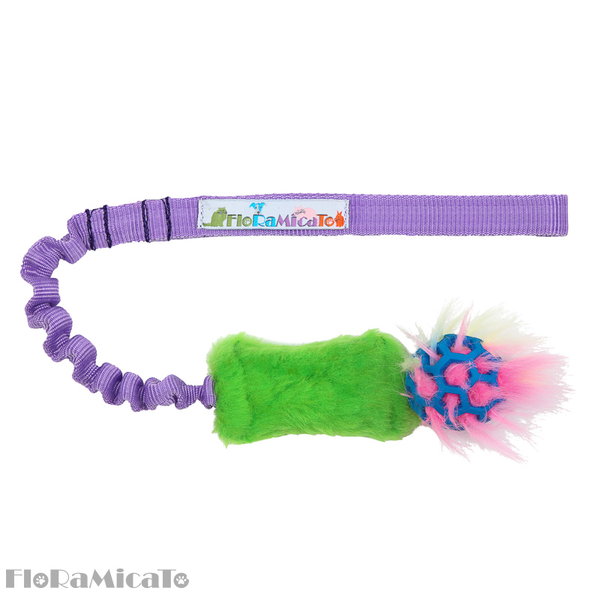 Floramicato Fluffy Ball Toy on a Rope - 1