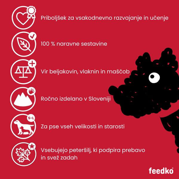 Feedko Pasji piškoti Crunch ’n’ Fresh – goveja jetra in peteršilj - 2