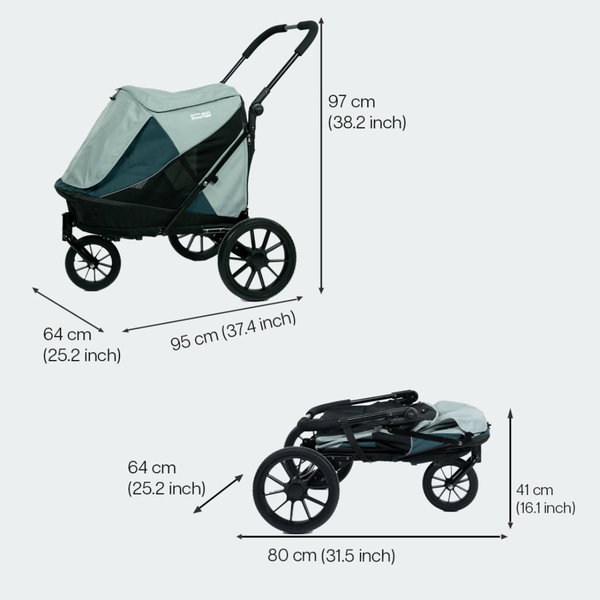 InnoPet 2v1 Voziček in kolesarska prikolica Noah za manjše pse - 12