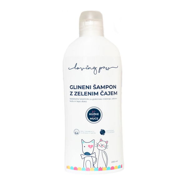 Loving Paw Naravni glineni šampon z zelenim čajem