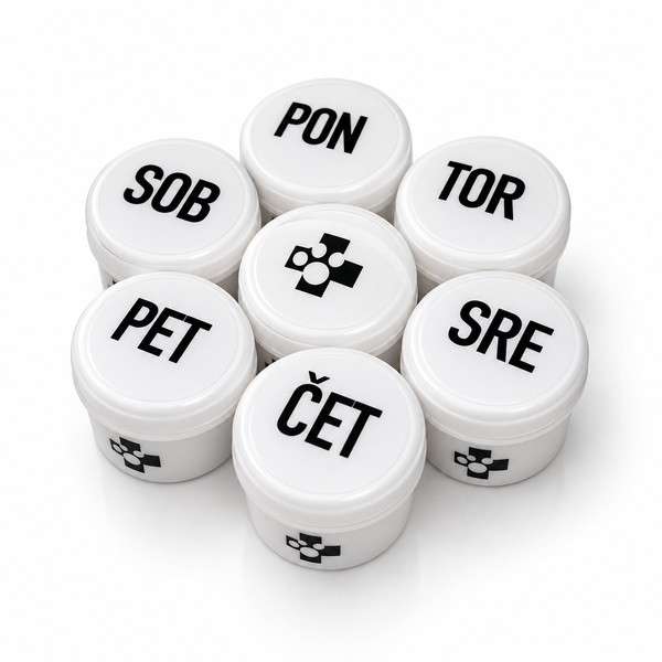 European Pet Pharmacy Set of containers for dietary supplements and medications